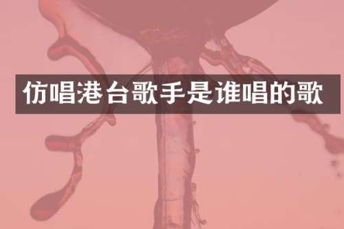 仿唱港台歌手是谁唱的歌