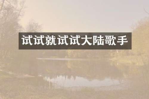 试试就试试大陆歌手