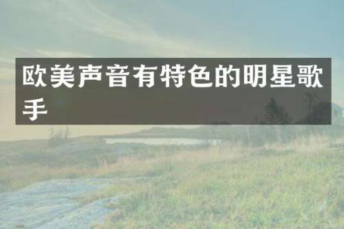 欧美声音有特色的明星歌手