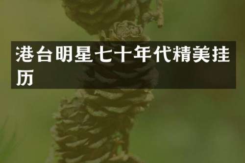 港台明星七十年代精美挂历