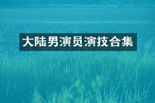 大陆男演员演技