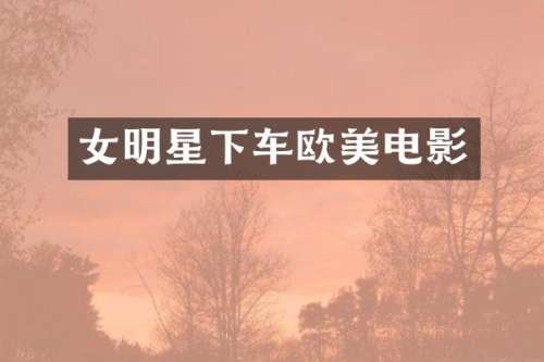 女明星下车欧美电影