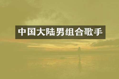 中国大陆男组合歌手