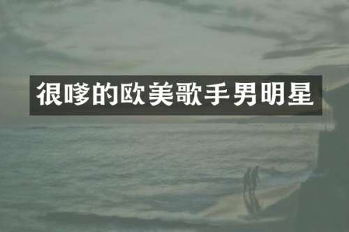 很嗲的欧美歌手男明星