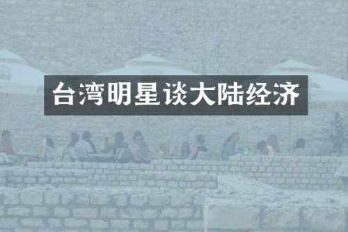 台湾明星谈大陆经济