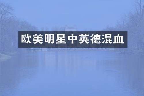 欧美明星中英德混血