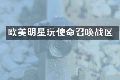 欧美明星玩使命召唤战区