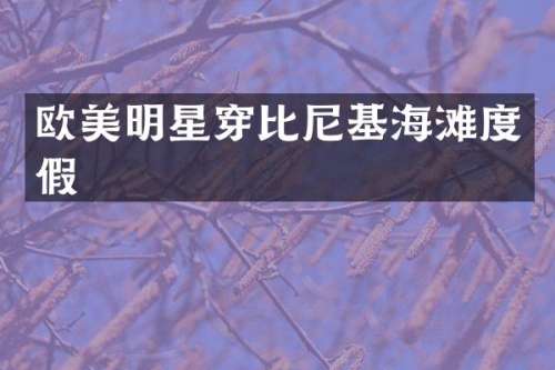 欧美明星穿比尼基海滩度假