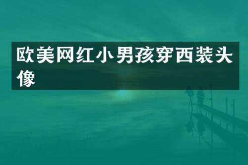 欧美网红小男孩穿西装头像
