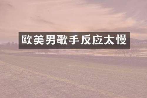 欧美男歌手反应太慢