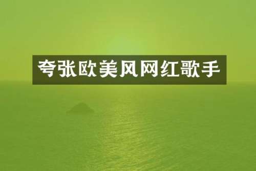 夸张欧美风网红歌手
