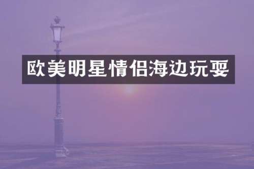欧美明星情侣海边玩耍