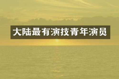 大陆最有演技青年演员
