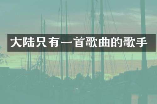 大陆只有一首歌曲的歌手