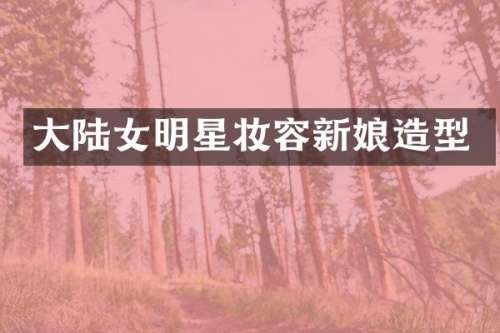 大陆女明星妆容新娘造型