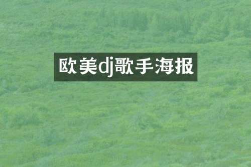 欧美dj歌手海报