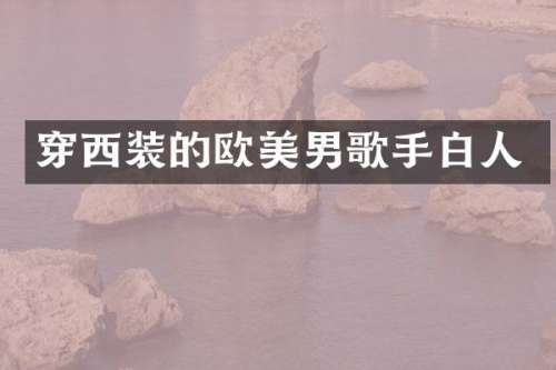 穿西装的欧美男歌手白人