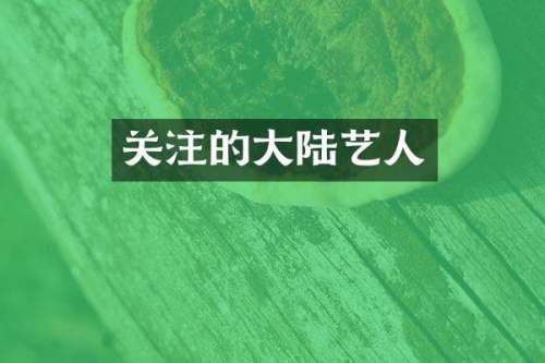 关注的大陆艺人