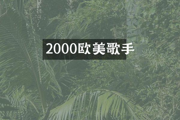 2000欧美歌手