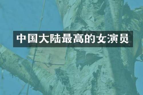 中国大陆最高的女演员