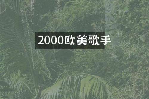 2000欧美歌手
