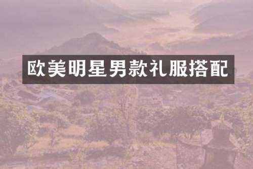欧美明星男款礼服搭配