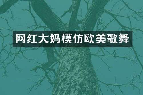 网红大妈模仿欧美歌舞