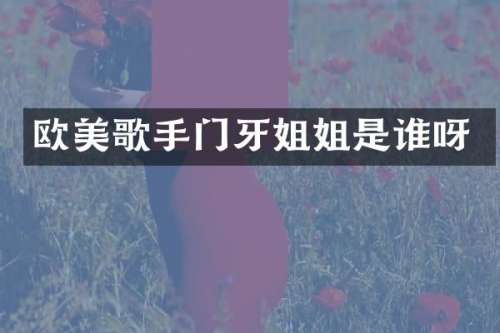 欧美歌手门牙姐姐是谁呀