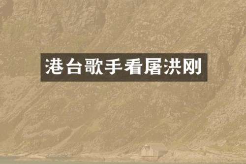 港台歌手看屠洪刚