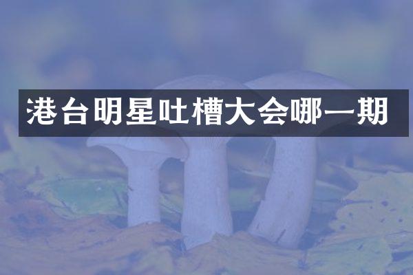 港台明星吐槽大会哪一期