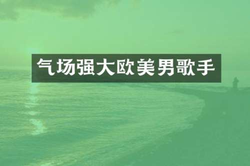 气场强大欧美男歌手