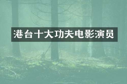 港台十大功夫电影演员