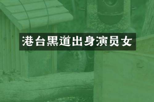 港台黑道出身演员女
