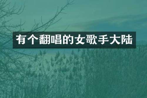 有个翻唱的女歌手大陆