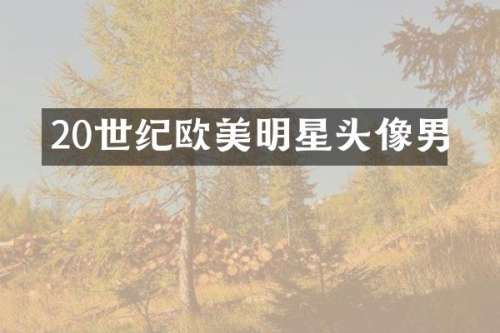 20世纪欧美明星头像男
