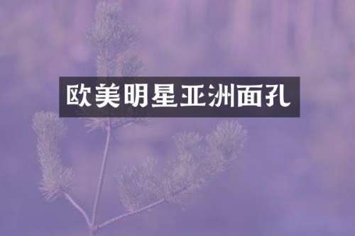 欧美明星亚洲面孔