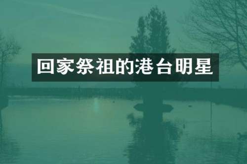回家祭祖的港台明星
