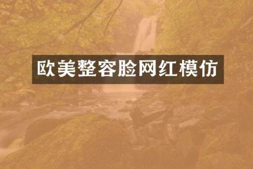 欧美整容脸网红模仿