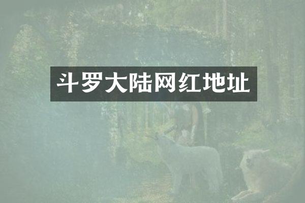 斗罗大陆网红地址