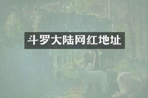 斗罗大陆网红地址