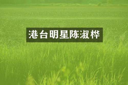 港台明星陈淑桦