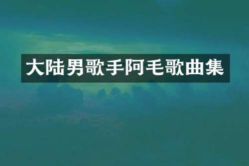 大陆男歌手阿毛歌曲集