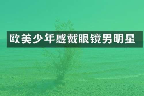 欧美少年感戴眼镜男明星