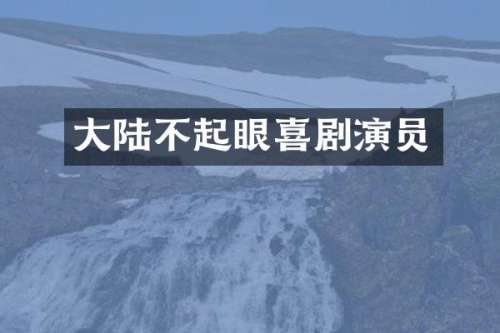大陆不起眼喜剧演员