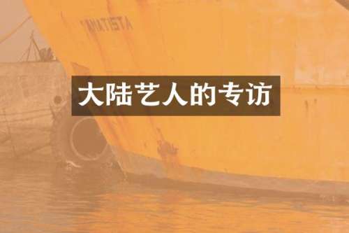 大陆艺人的专访