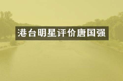 港台明星评价唐国强