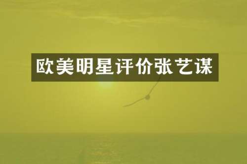 欧美明星评价张艺谋
