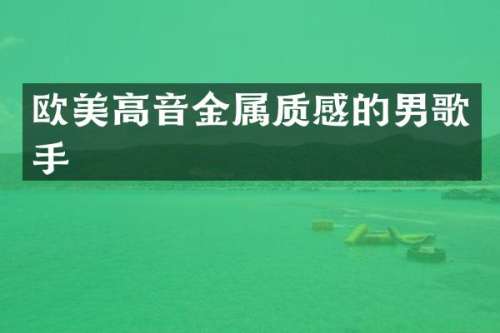 欧美高音金属质感的男歌手