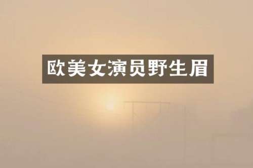 欧演员野生眉