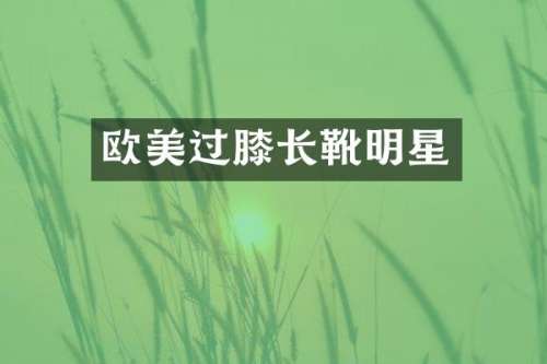 欧美过膝长靴明星
